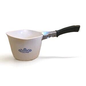 Vintage Corning Ware Blue Cornflower Sauce Maker. Detachable Handle